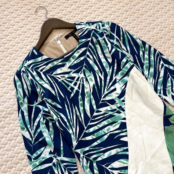 NWOT BCBG MaxAzria Tilli Printed A-Line Dress Size S Long Sleeve - Picture 4 of 11